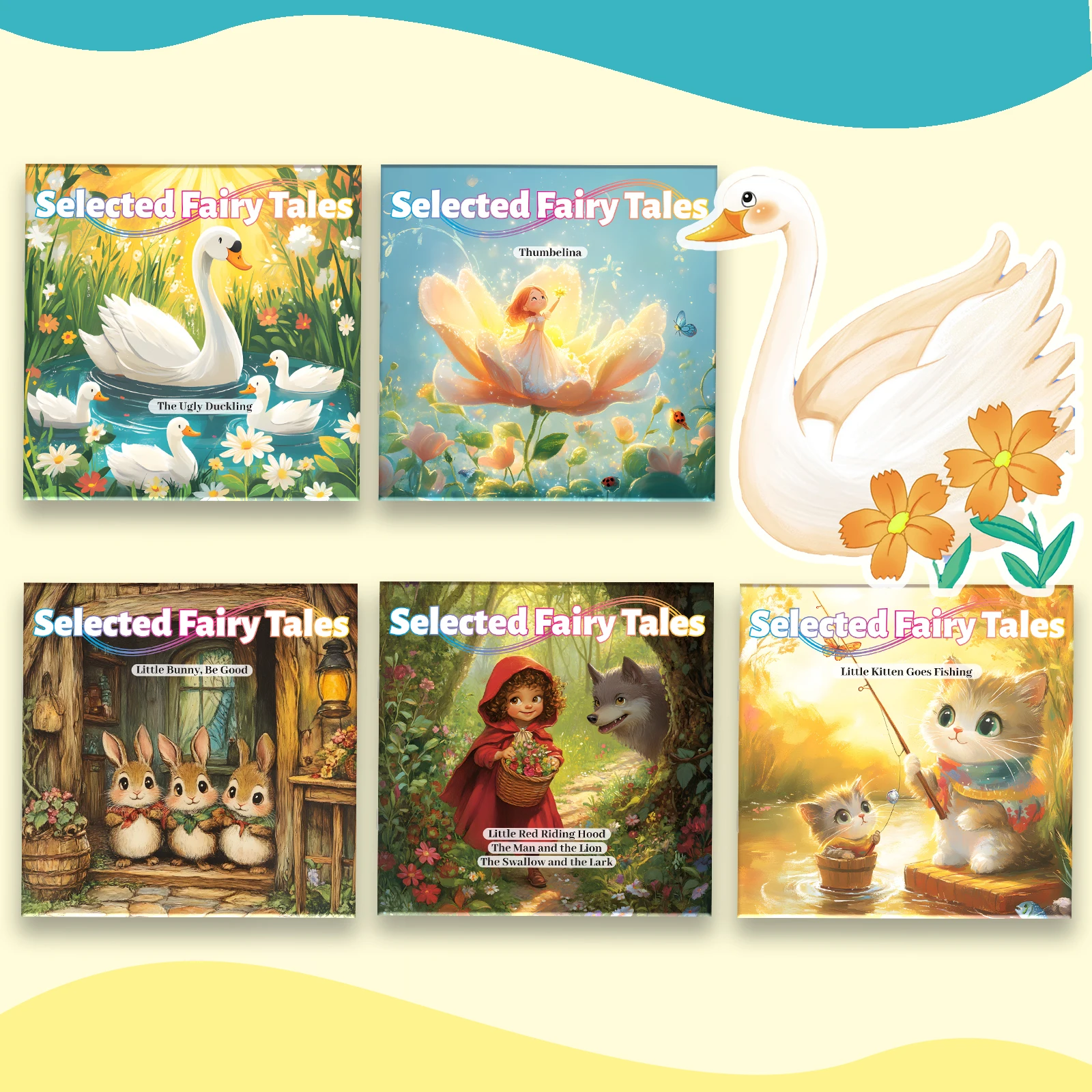 Kids Fairy Tale Book Series, Fables about Self-growth and Change, Children Inspirational Storybooks for Early Education