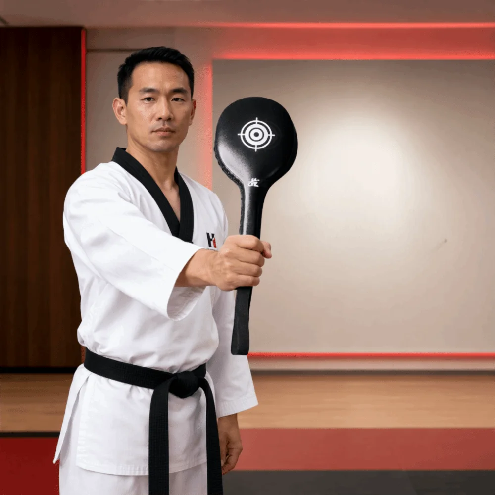 PU Boxing Target Paddle EVA Padding Handheld Paddle Handheld Striking Pad Padded Surface Stitched Edges Striking Target Pad