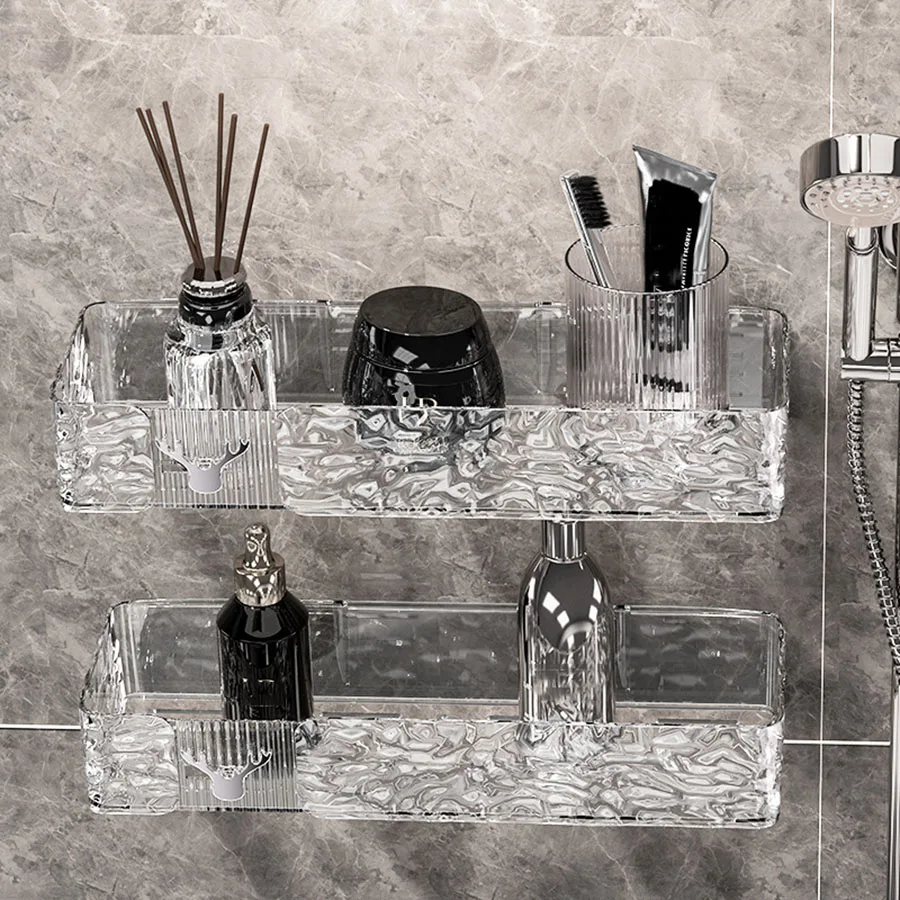 Bathroom Shelf Bathroom Toiletries Storage Artifact Toilet Perforation-free Drain Shelf Toiletries Counter Hanger