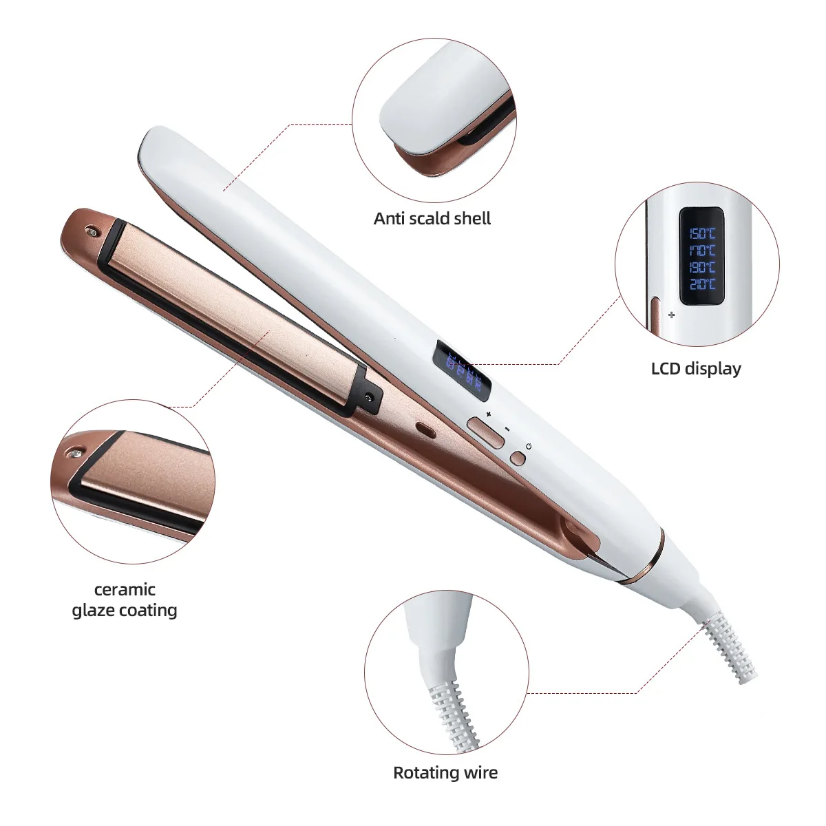 2026 Hot‑Selling 2‑In‑1 Hair Straightener Curler, Electric Flat Iron For Bangs Inner Buckle Curly Hair Home Styling Tool
