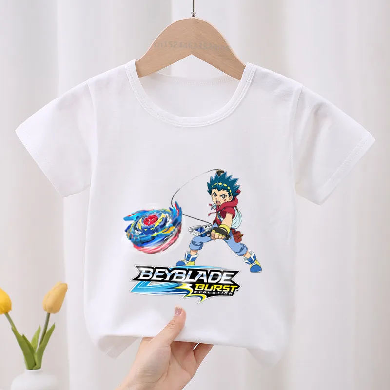 

Anime Beyblade Burst Evolution Print Kids T-shirt Children Clothes Summer Cartoon Baby Girls Clothing Boys Short Sleeve T shirt