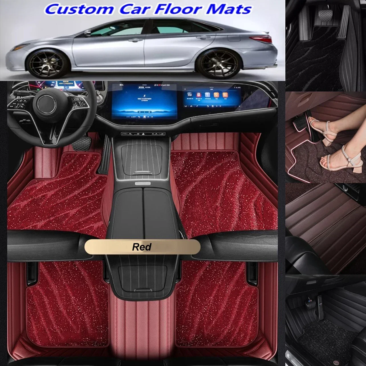 

Для VW Sharan 2010-2023 лет авто двухслойные автомобильные коврики на заказ ковры подставки для ног автомобильные аксессуары подкладки