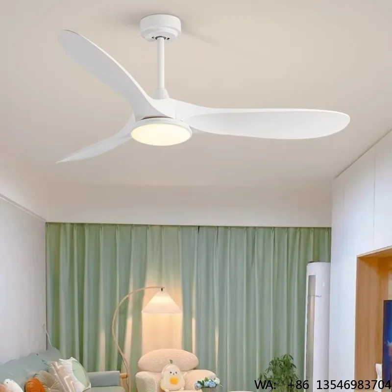 Modern 52 Inch DC Ceiling Fan with Light and Remote, Silent BLDC Motor for Living Room