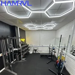 Auto parts store Hexagon LED Ceiling lighting for Car Garage Details Light Gym Barbershop Mall 4S Workshop Honeycomb Tube lamp