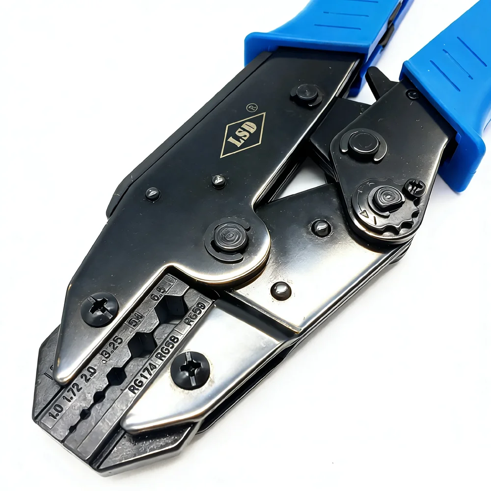 Crimping Tool for RG58 RG59 RG62 BNC fiber optic pliers crimping coaxial cable connectors LS-02H1