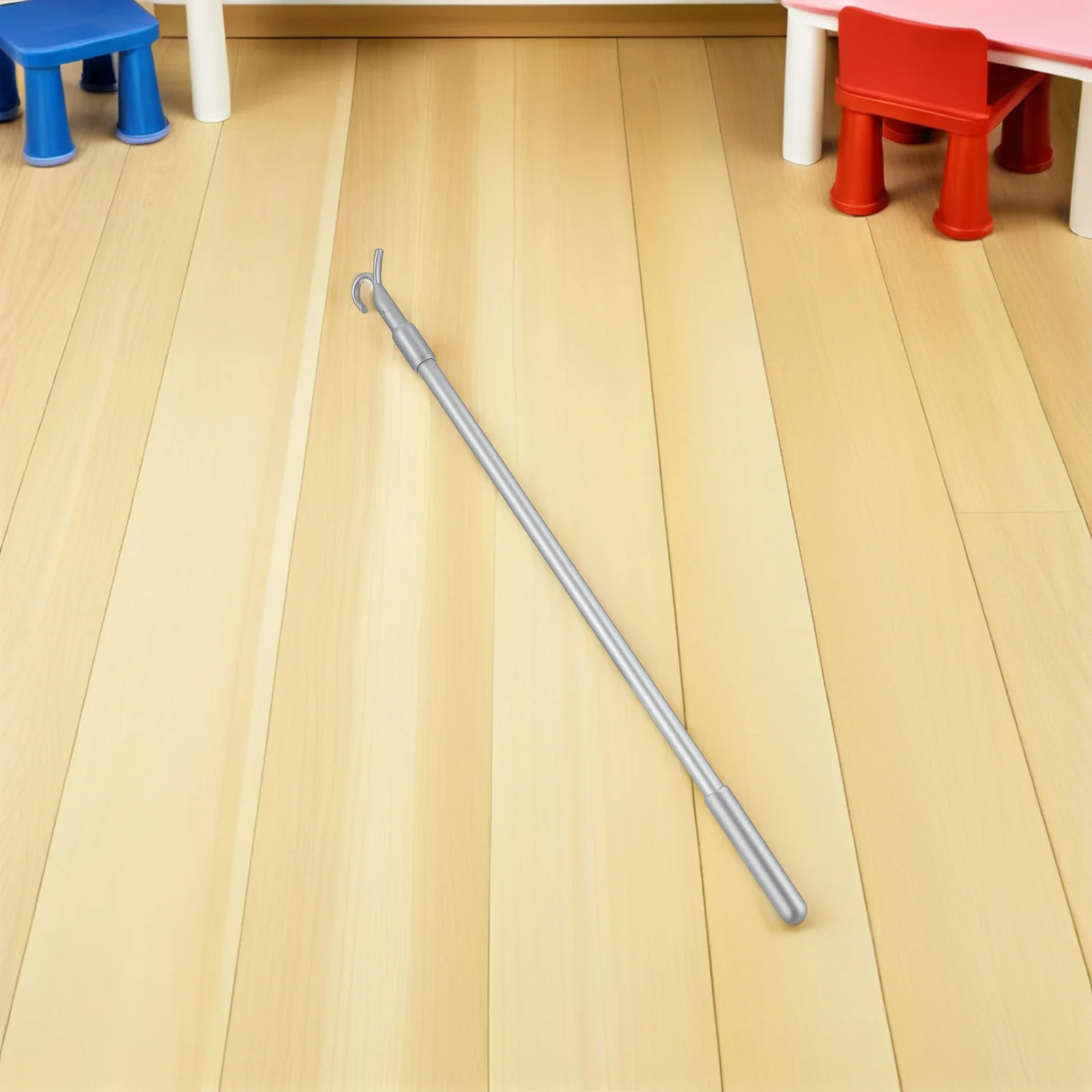 

2pcs Curtain Pull Rods: Telescopic Aluminum Blinds Stick Replacement For Vertical Blinds Tilt Wand With Hook Grip