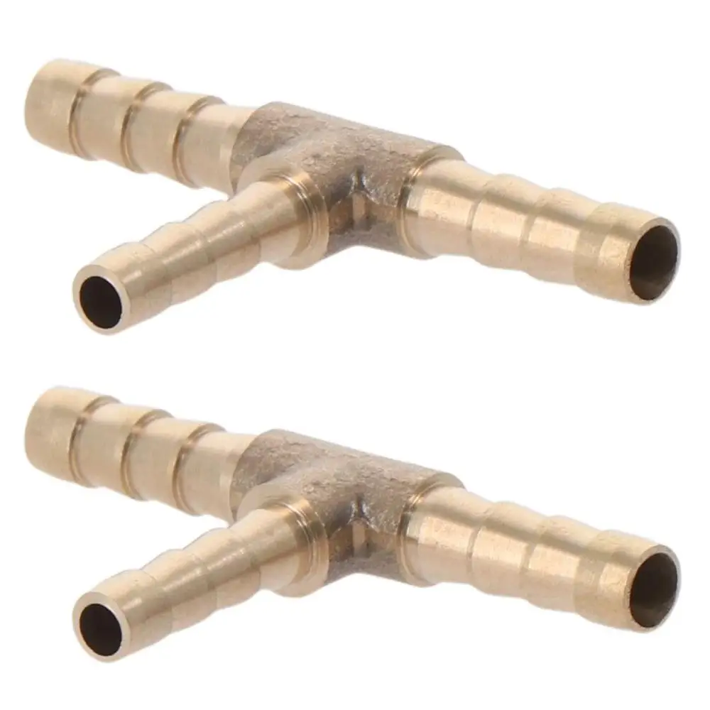 Brass Reducing Barb Hose Fitting Barb Splicer Fitting Tee T Shape Pipe Connector Fitting Air Gas Water Fuel