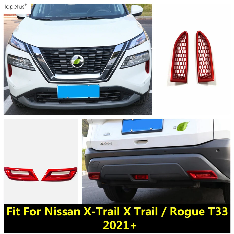 

Front Rear Fog Light Lamp Eyebbrow Air Inlet Vent Cover Trim For Nissan X-Trail X Trail / Rogue T33 2021 - 2024 Red Accessories