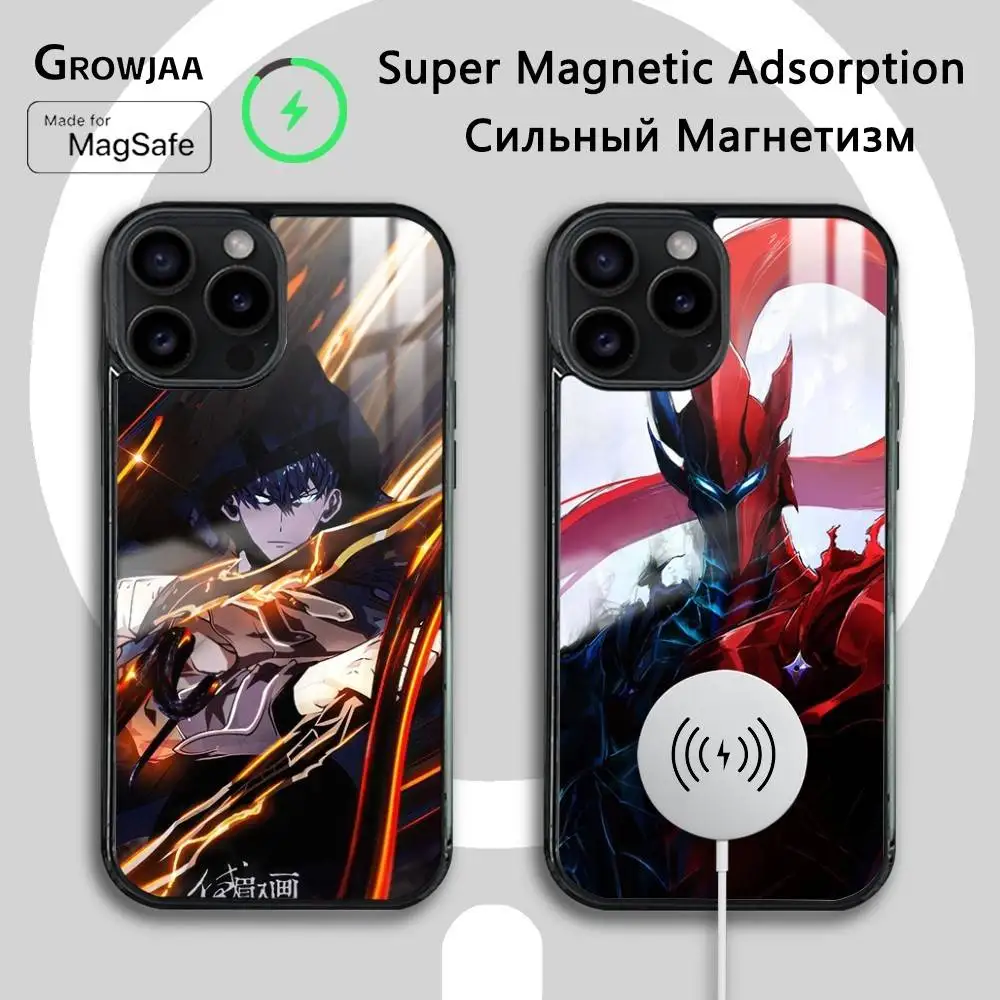 حافظة هاتف كول سولو L-Levelings لهاتف آيفون 16 15 14 13 برو ماكس بلس غطاء شحن لاسلكي مغناطيسي صغير Magsafe