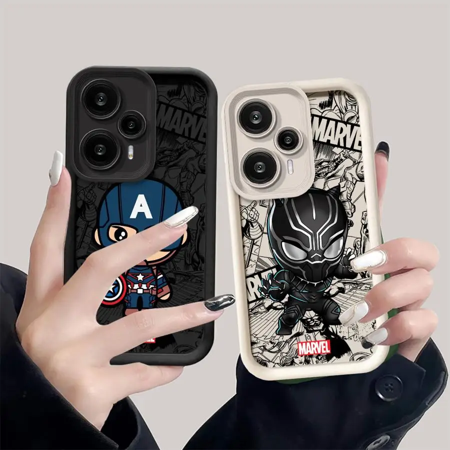 

Case for Xiaomi Poco X3 Pro C61 C51 C50 X3 NFC Soft Cover Cartoon Marvel Black Panther