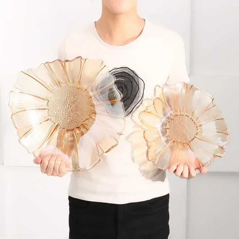 New Arrival Crystal Fruit Plate, European Modern Dish Set, Creative Living Room Snack Tray, Stylish Home Decor 114 view 5