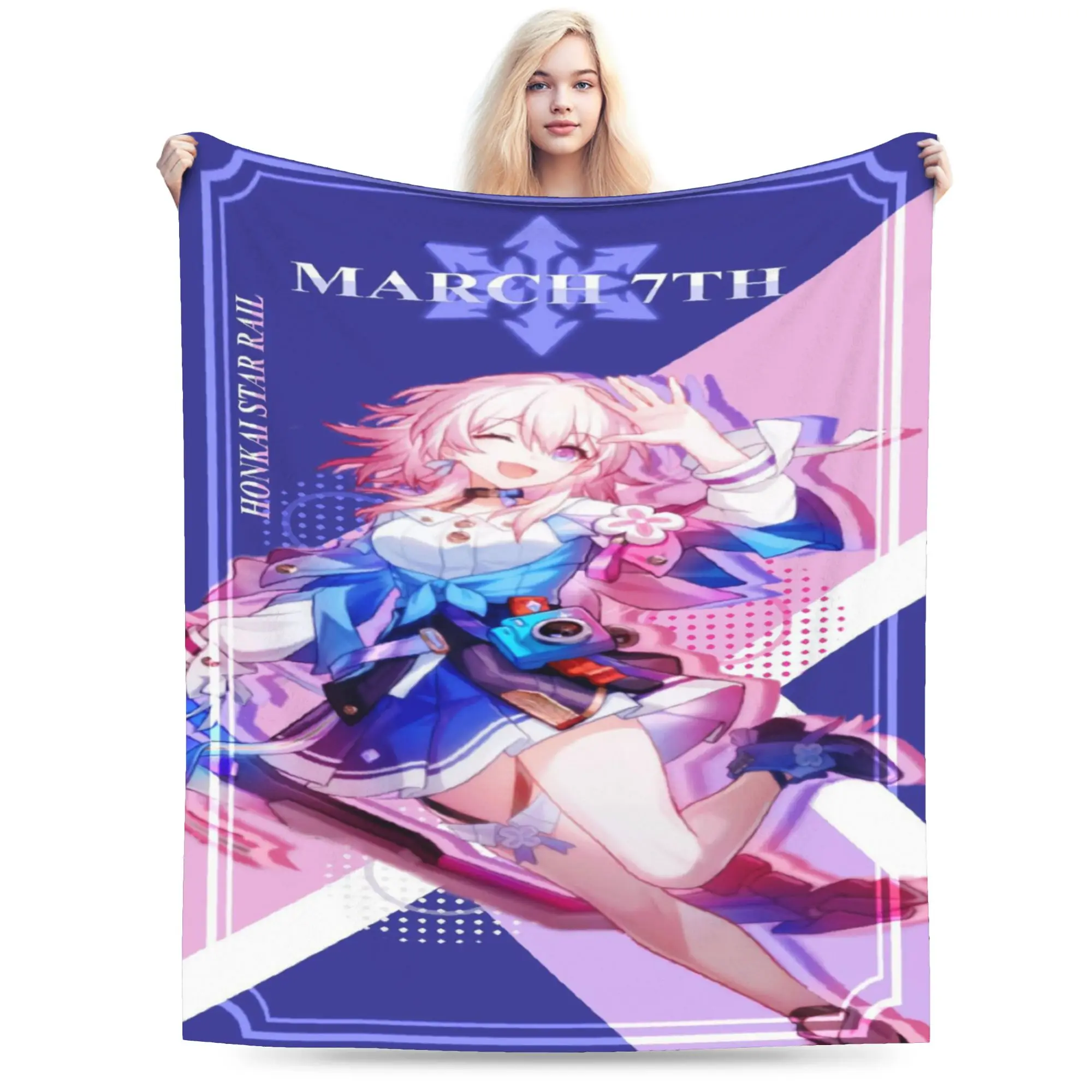Honkai Star Rail Blanket Flannel  Comfortable Lightweight Thin Throw Blanket for Sofa Plush Thin Quilt