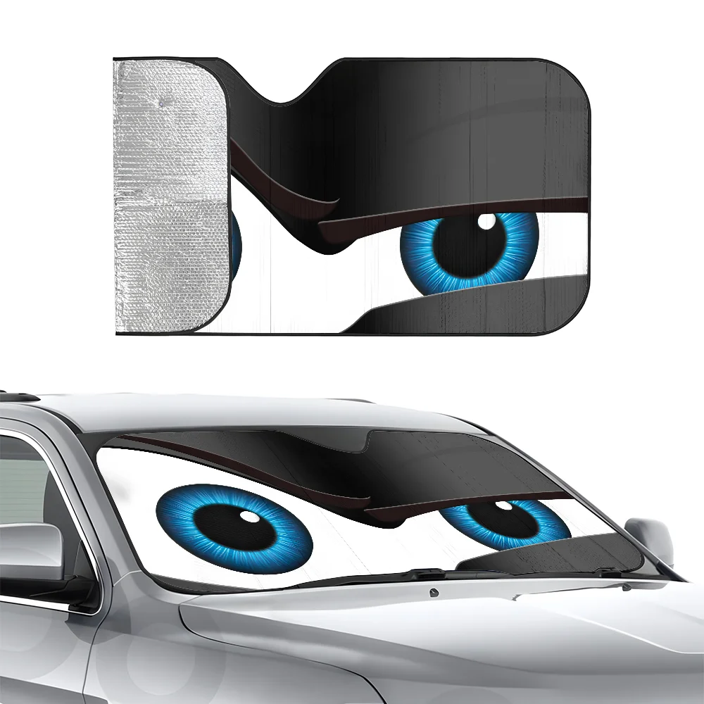 

Мультяшные глаза, милый автомобиль SunSha, трехслойная изоляция, переднее лобовое стекло автомобиля, солнцезащитный шар, блоки на присоске, УФ-лучи, солнце