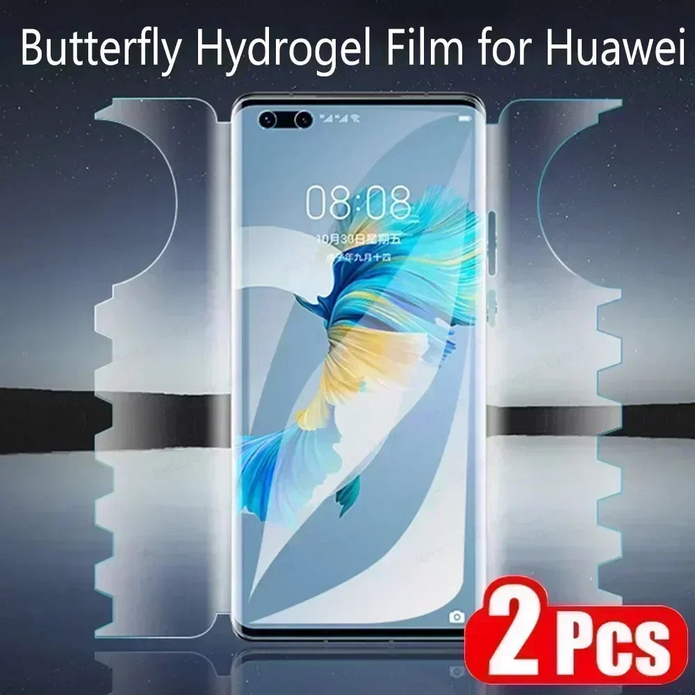 

2Pcs Full Body Butterfly Hydrogel Film For Huawei P50 P40 Lite P30 Pro Screen Protector on Huawei Mate 30 20 40 50 Pro Lite Film