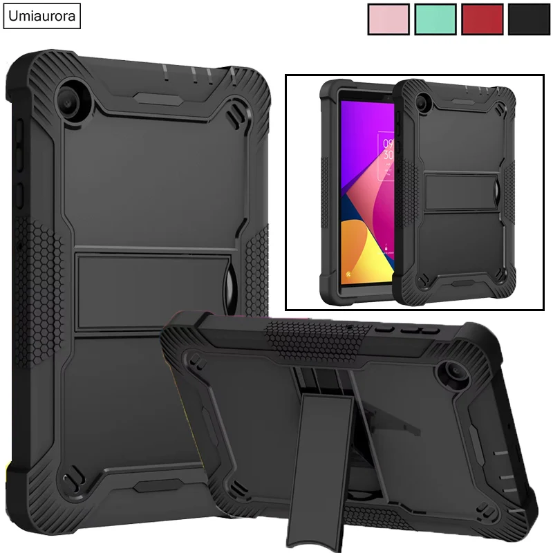 For TCL Tab 8 8.0 inch 9132G 9132X Tab 8 LE 2023 9137W Case Full Body Kids Shockproof Silicon PC Hybrid Stand Tablet Cover Funda