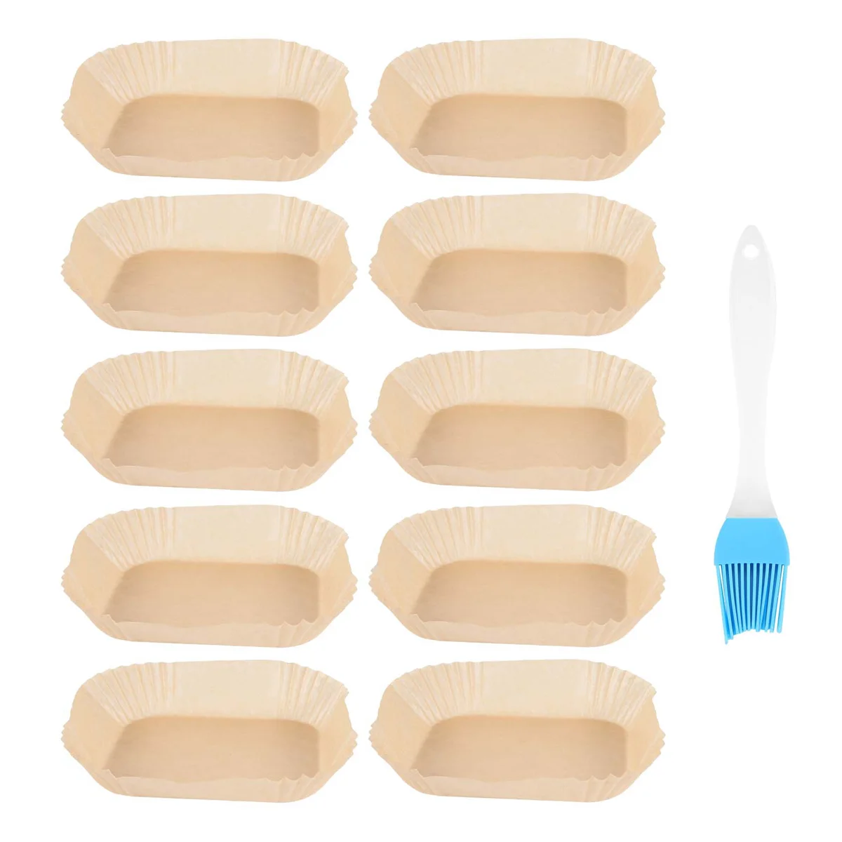 50Pcs Air Fryer Parchment Paper with Oil Brush Air Fryer Liners Square 6.3 Inch Disposable Baking Paper Air Fryer