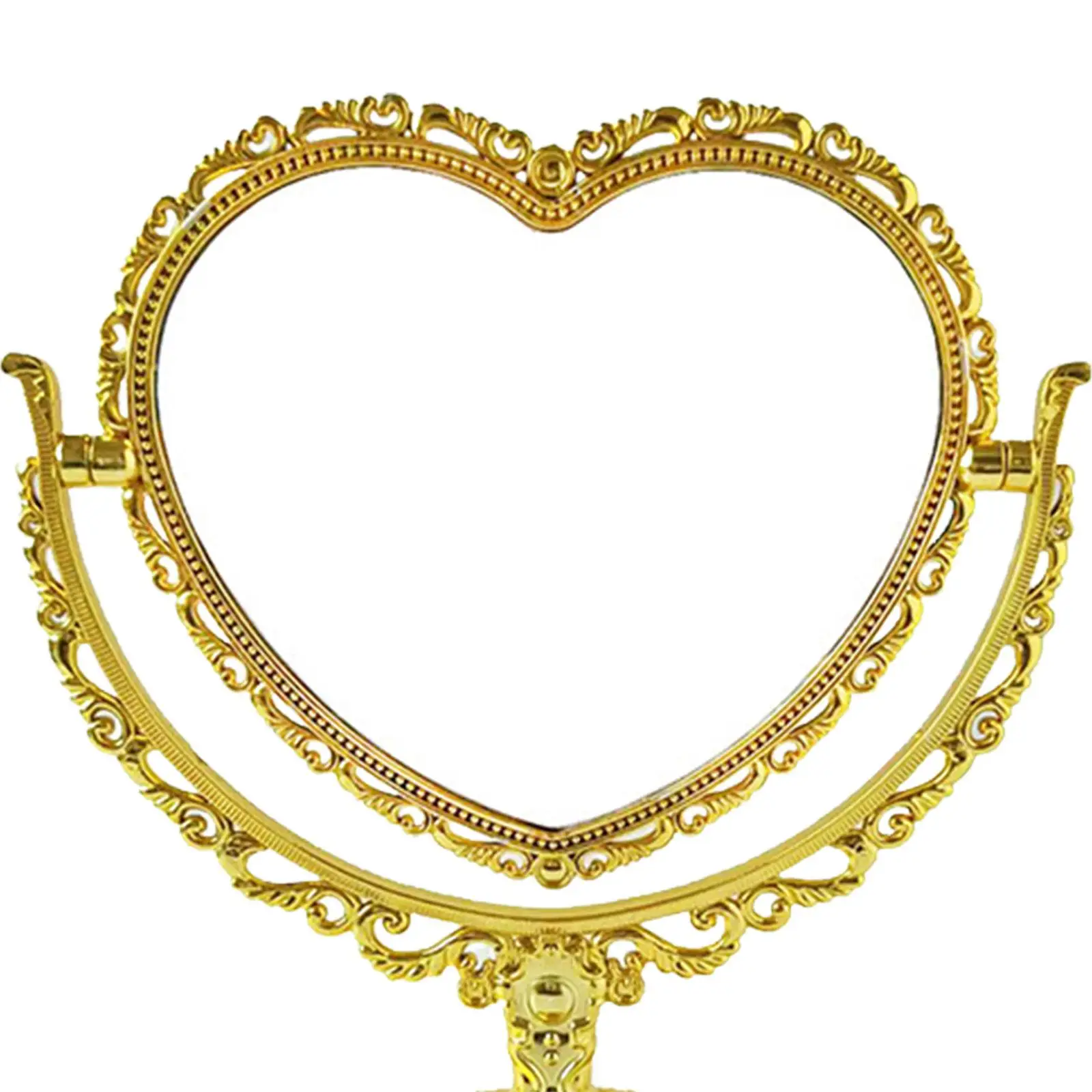 กระจกโต๊ะเครื่องแป้งตั้งโต๊ะด้านข้างพร้อมขาตั้งแบบปรับได้สําหรับสํานักงาน