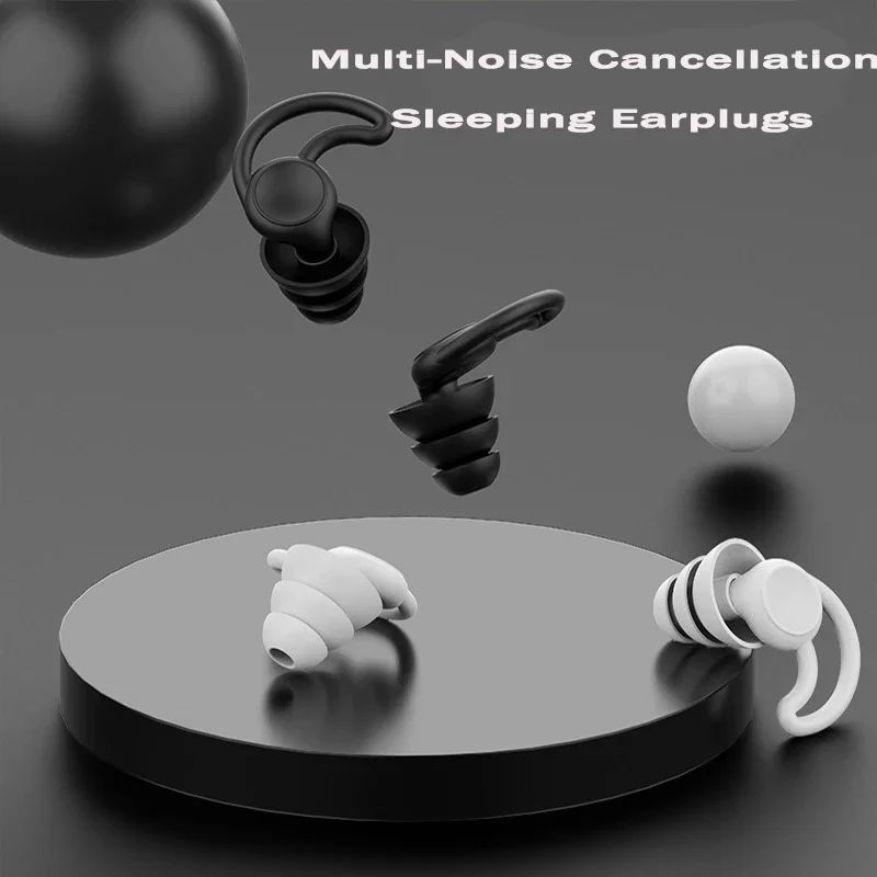 20Pairs Soundproof Silicone Sleep Anti-sound Earplugs Sleep Sleep Special Anti-noise Learning Ear Plugs Noise Cancelling Earplug