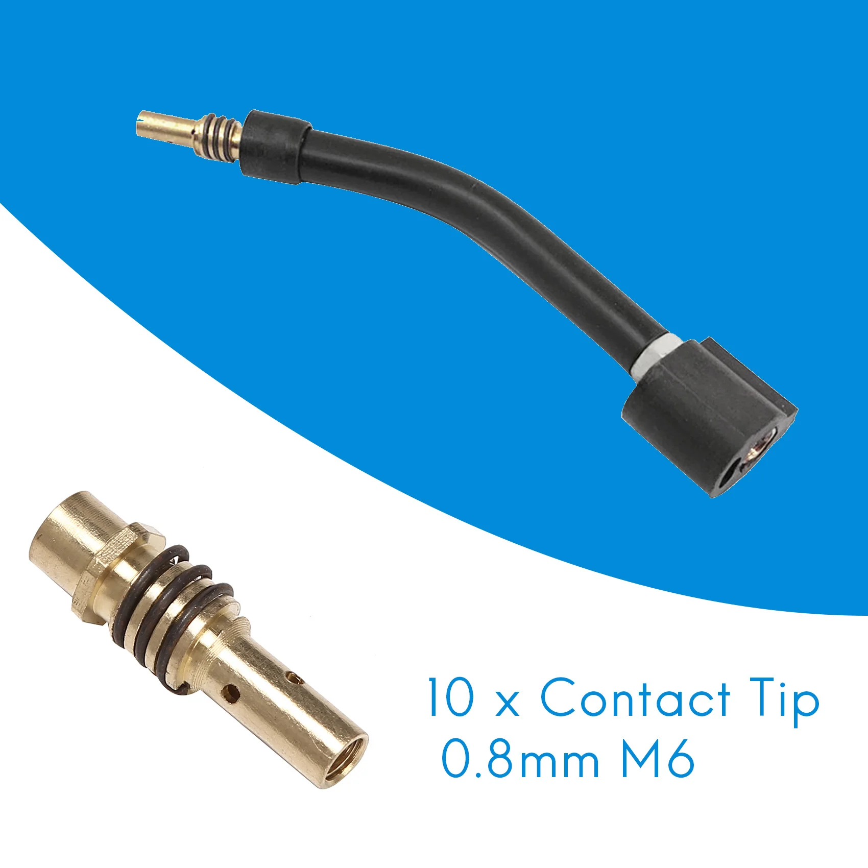 

A45M-18Pcs Welding Torch Kit Contact Tip 0.8Mm M6 & Tips Holder Difuser & Shield Cup For Mb15 15Ak Mig Welding Torch