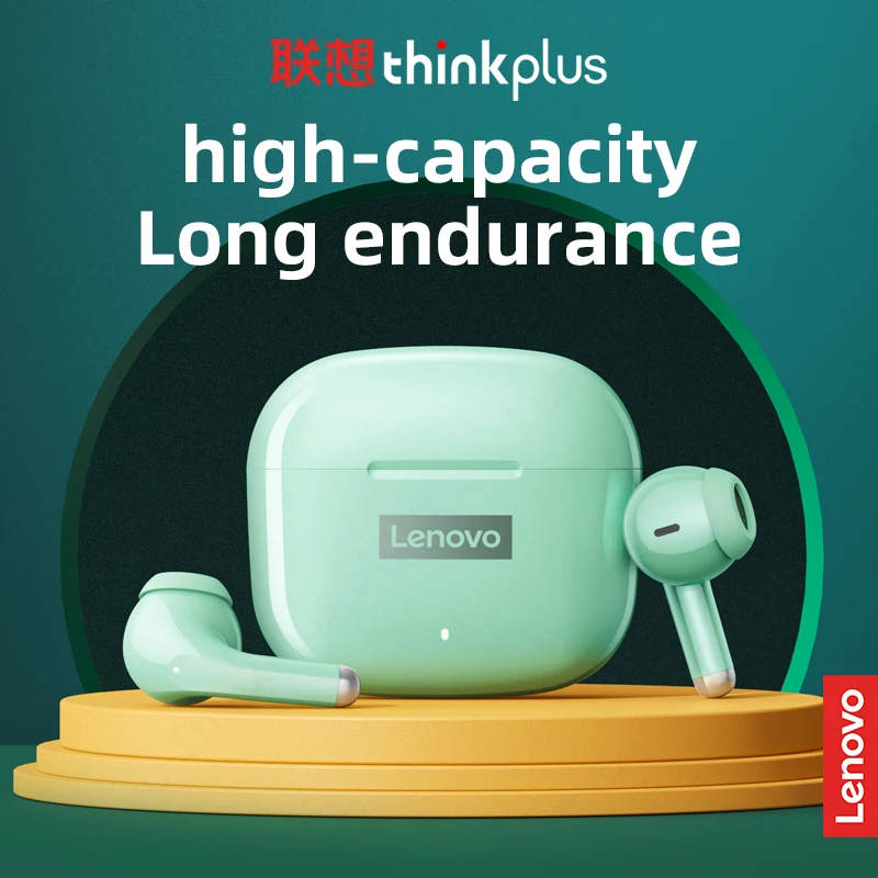 100% Asli Lenovo LP40 Pro TWS Earphone Bluetooth Nirkabel 5.1 Headphone Noise Reduction Olahraga Kontrol Sentuh 250MAH 2022 Baru