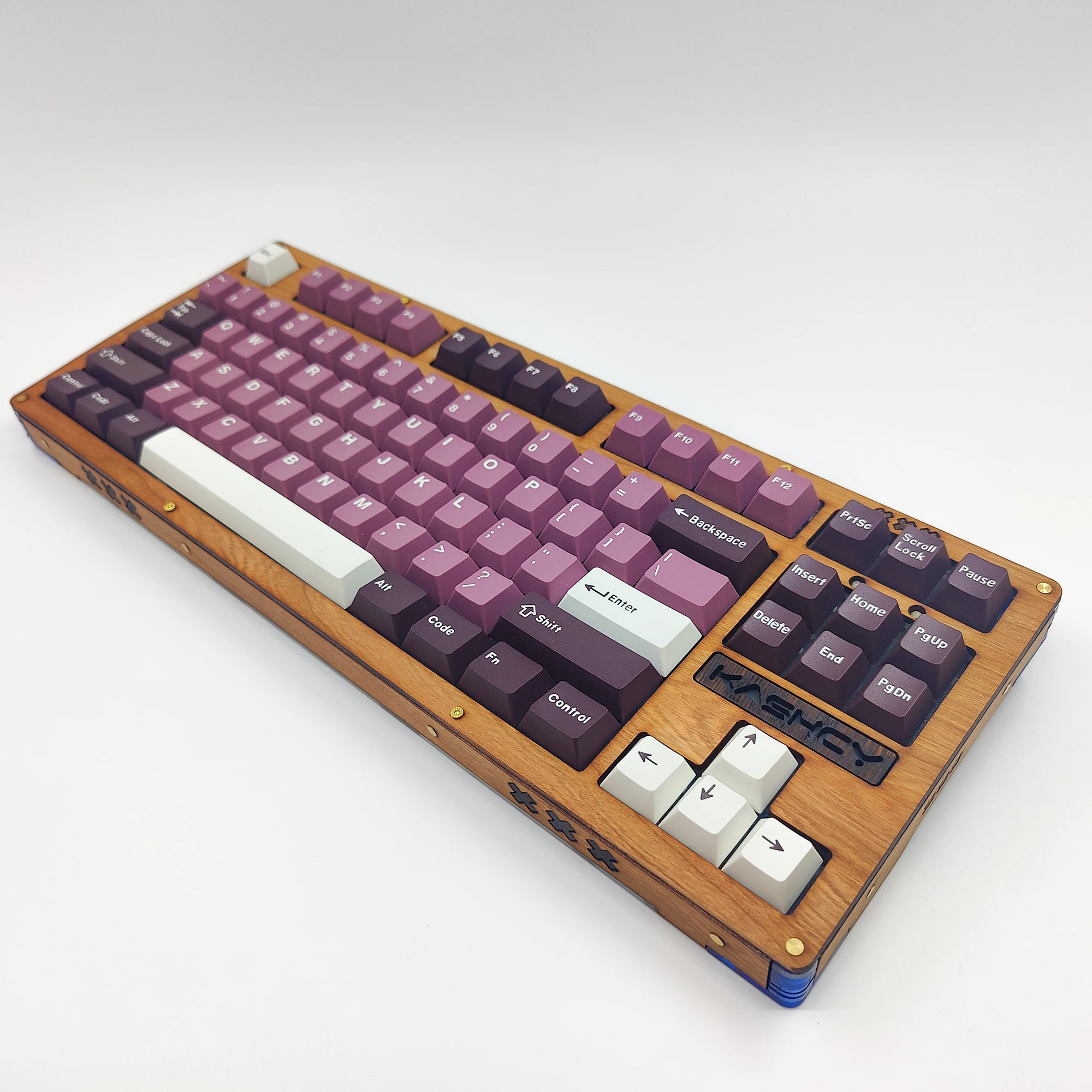 

Cherry Wood Soild Wood & Arcylic 75% Wireless RGB Mechanical Keyboard Kit Gasket Hot Swappable Socket 68keys Switch