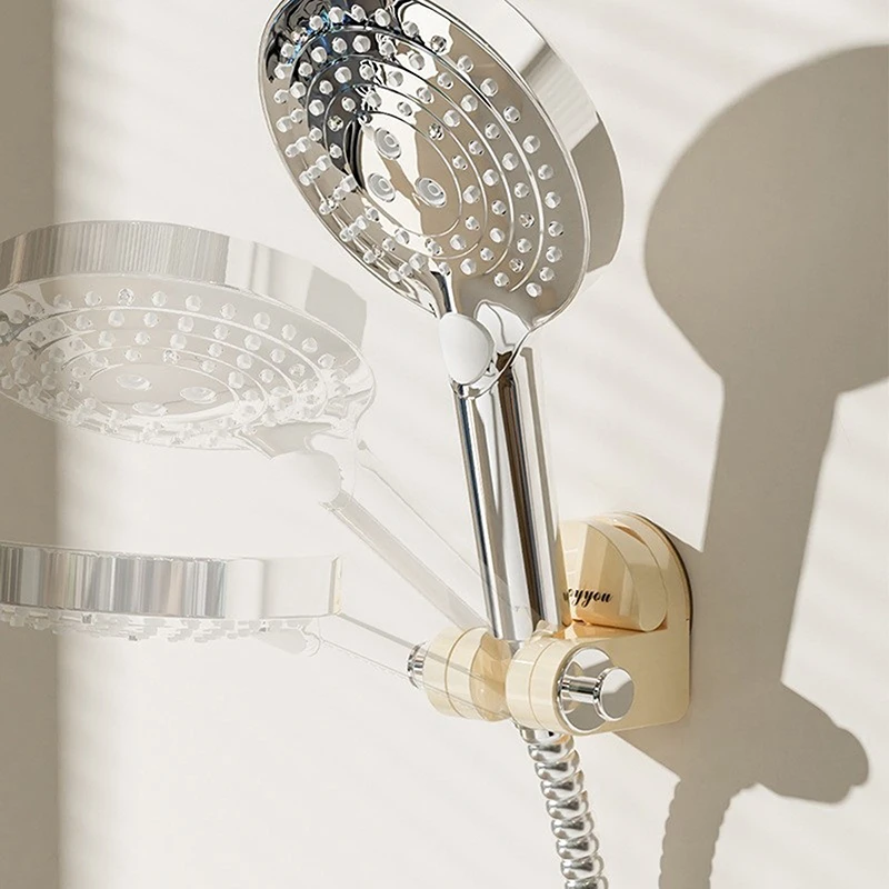 

Настенный кронштейн для душа, подвесное основание, держатель для душевой лейки без перфорации, 360° ° Вращающийся самоклеящийся держатель насадки для душа для кухни