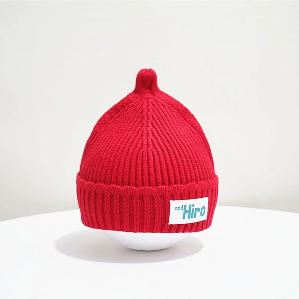 

Korean Nylon Polyester Pacifier Cap Solid Color Pacifier Knitted Hat Warm Soft Ear Protection Beanie Cap Toddler Boys Girls