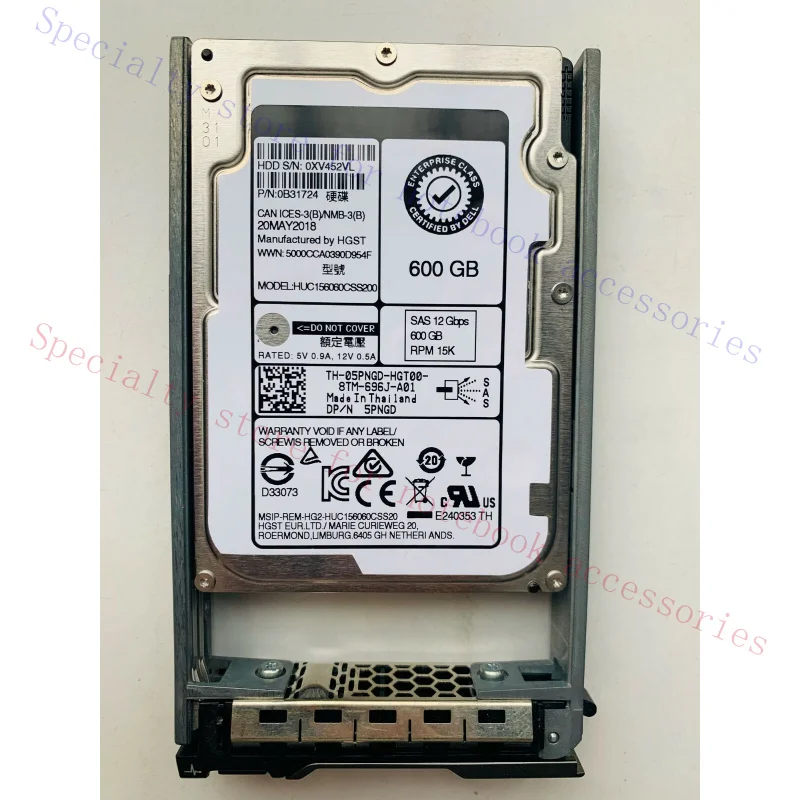 AAA+ FOR DELL 5PNGD 05PNGD HUC156060CSS200 600GB 15K 12Gbps SAS 2.5