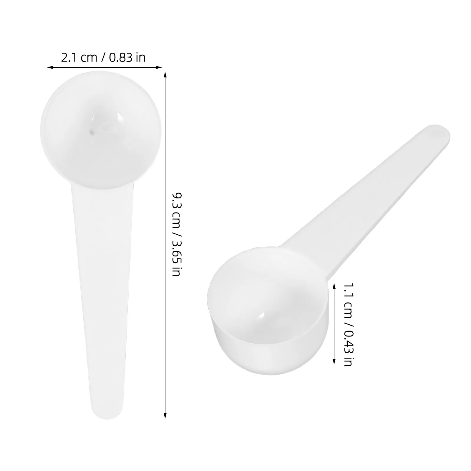 4Pcs Plastic Measuring Spoons Set Ergonomic Long Handle Scoop for Coffee Protein Milk Powder Formula Flour Salt Tea Sugar - view 2