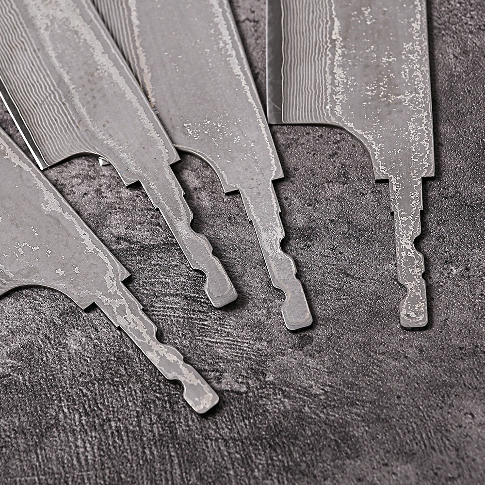 TURWHO DIY 67 Layer Damascus Steel Japanese Kitchen Chef Knife Blank Blade Full Tang Integral Handmade Sharp Edges Making Tools view 4