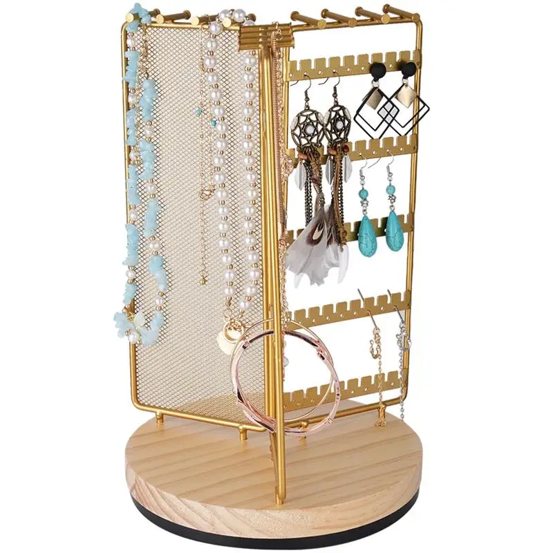 

Jewelry Holder Stand Jewelry Organizer Rotatable Earring Holder Stand Rotating Earring Holder Organizer Jewelry Display Stand