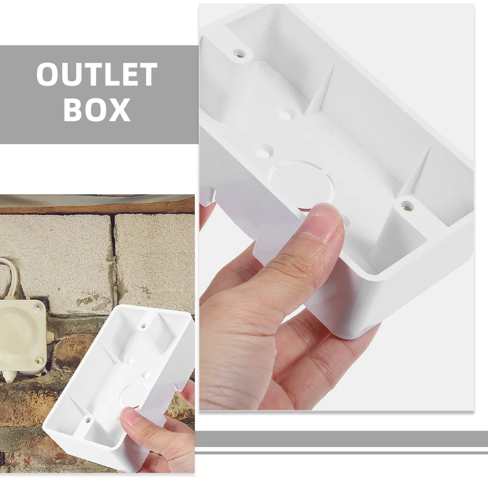 Prise murale pour projets électriques extérieurs, boîte de jonction à montage en Surface, boîte à bornes universelle Durable pour interrupteur encastré à la maison, 2 pièces