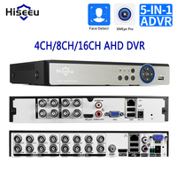 Hiseeu 5MP 16CH 8CH CCTV AHD DVR for 5 in 1 TVI CVI CVBS IP Camera 1080P Digital Video Recorder For CCTV Security System XMEye