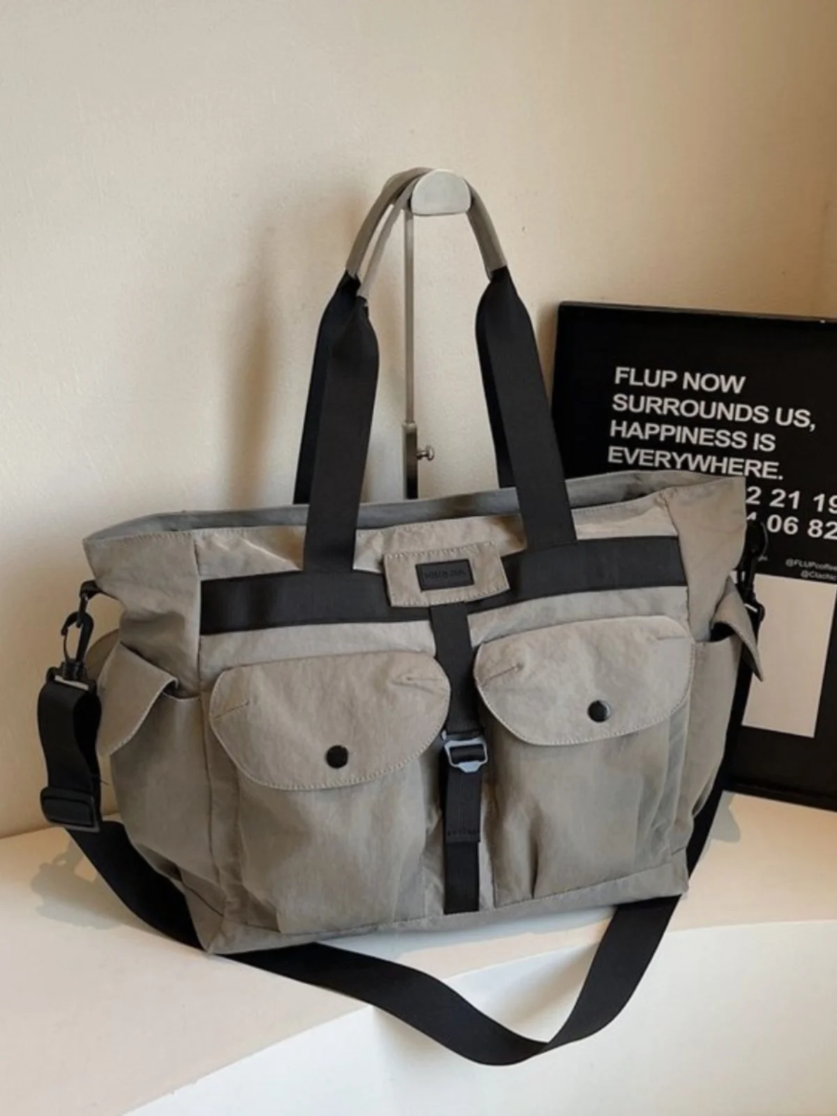 

Большая вместительная сумка-тоут для путешествий и поездок на работу, с отделениями для сухих и влажных вещей, сумка через плечо для учебы и работы