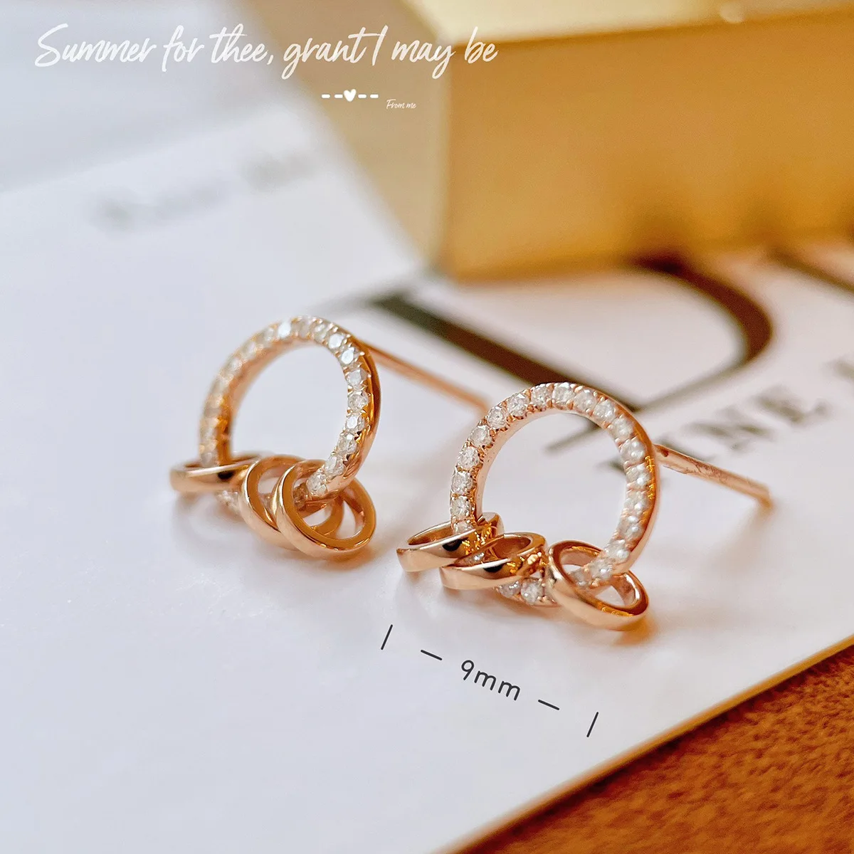 

Vintage Chic 925 Silver Multi-hoops Rhinestones Huggie Drop Dangle Small Earring Rose Gold Zircon Ear Stud Luxury Design Jewelry