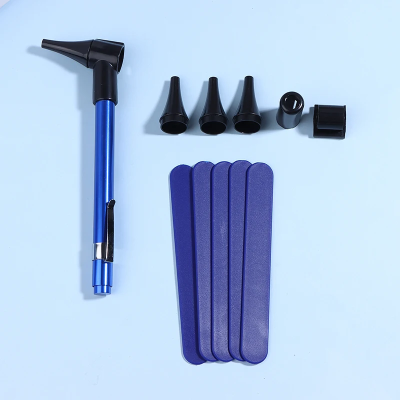 مجموعة منظار الأذن التشخيصي الصغير عدسة نظارات مصباح ليد مصباح يدوي أداة تشخيصية ممرضة طالب الأطباء أداة العناية بالأذن #5