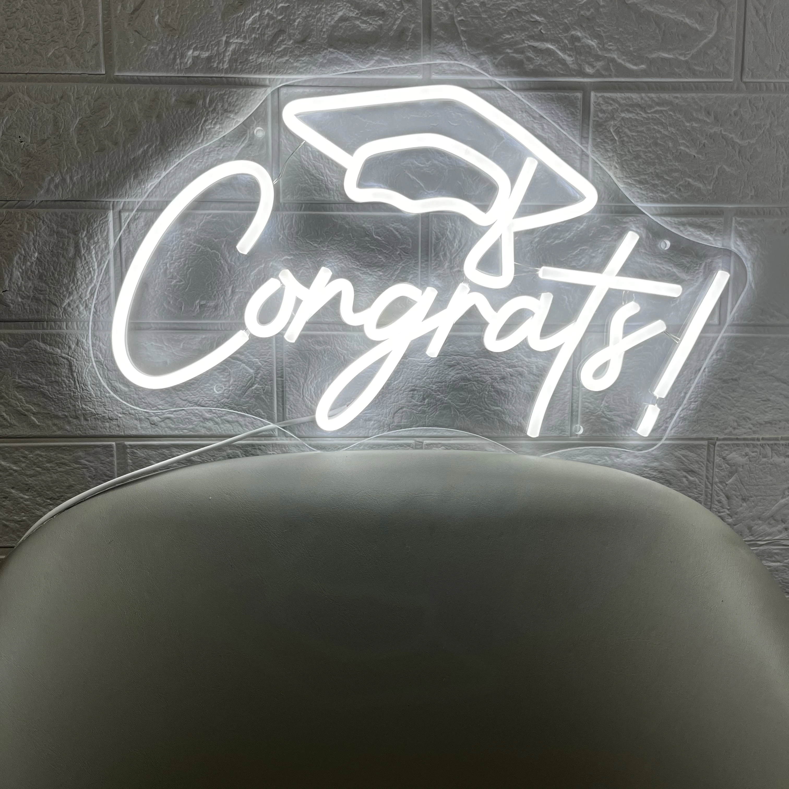Congrats Neon Signs Wall Decor LED Neon Signs for Congratulations Graduation Wedding Ceremony Birthday Party Celebration Banquet