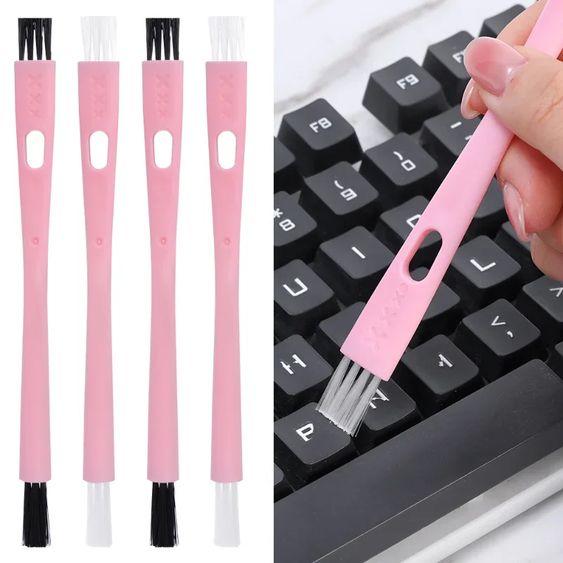 1/2pcs Keyboard Cleaner Brush Mobile Phone Laptop Speaker Hole Shower Head Gap Cleaning Tool Pink PC Computer Cleaning Brush