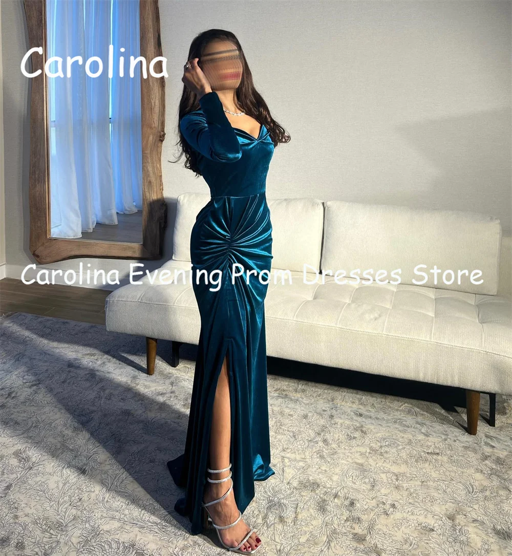 Carolina Satin Mermaid Sweetheart Ruffle Ankle Length Luxury Prom Gown Evening Formal Elegant Pretty Party Dress for Women 2023