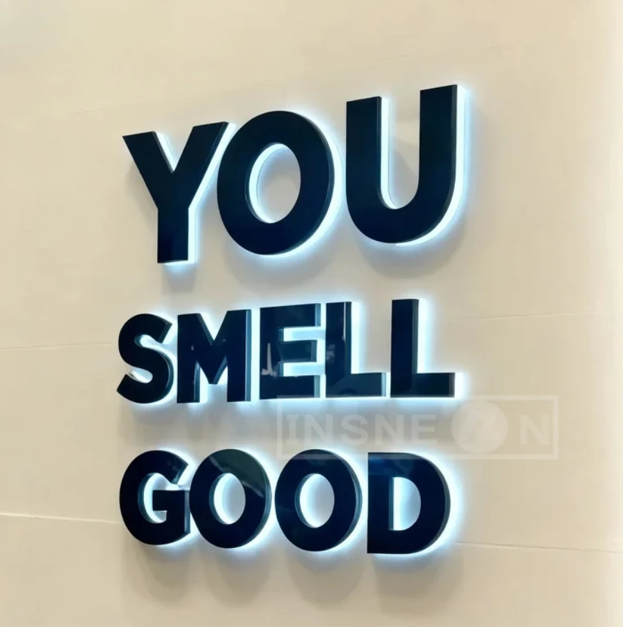 علامة LED ثلاثية الأبعاد قناة مخصصة رسالة شعار واجهة المتجر في الهواء الطلق عنونة لافتات اللوبي مكتب الإعلان النيون بار صالون حلاقة #3