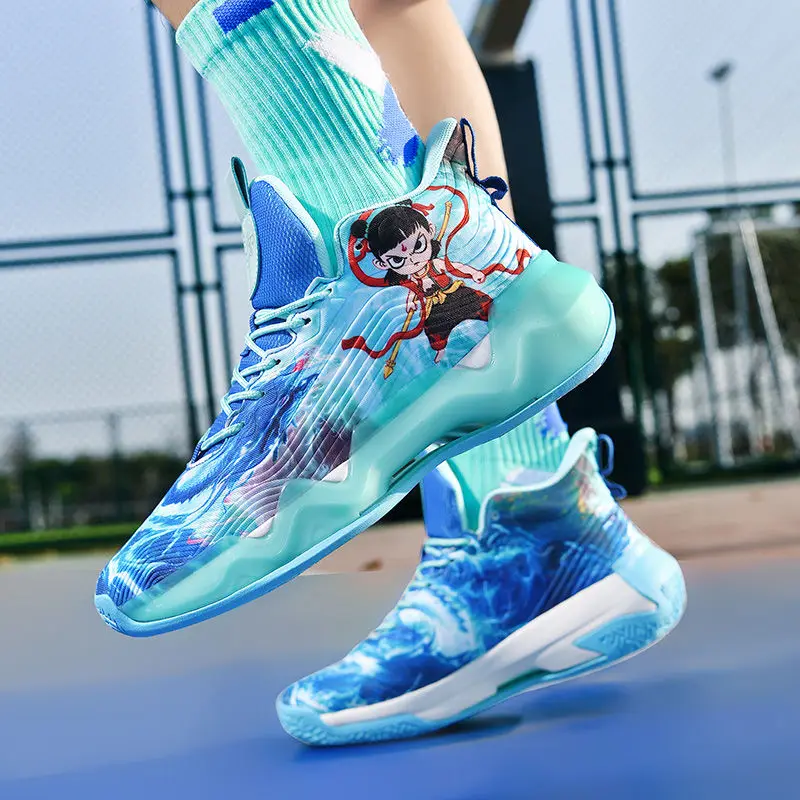 2025 New Mens Basketball Shoes Shock Absorbing High Top Sneakers Chinese Style Basketball Sneakers