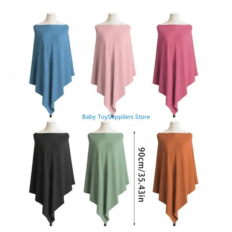 R1WF Breastfeeding Cover Soft and Breathable Breast Feeding Towel Wrap Scarf Ponchoes