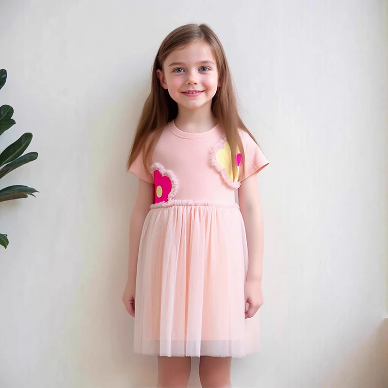 Little Maven Mädchen Prinzessin Party Kleid Neue Sommer Kinder Kleidung Kinder Kleidung Gestickte Blumen Baby Mädchen Mesh Kleider