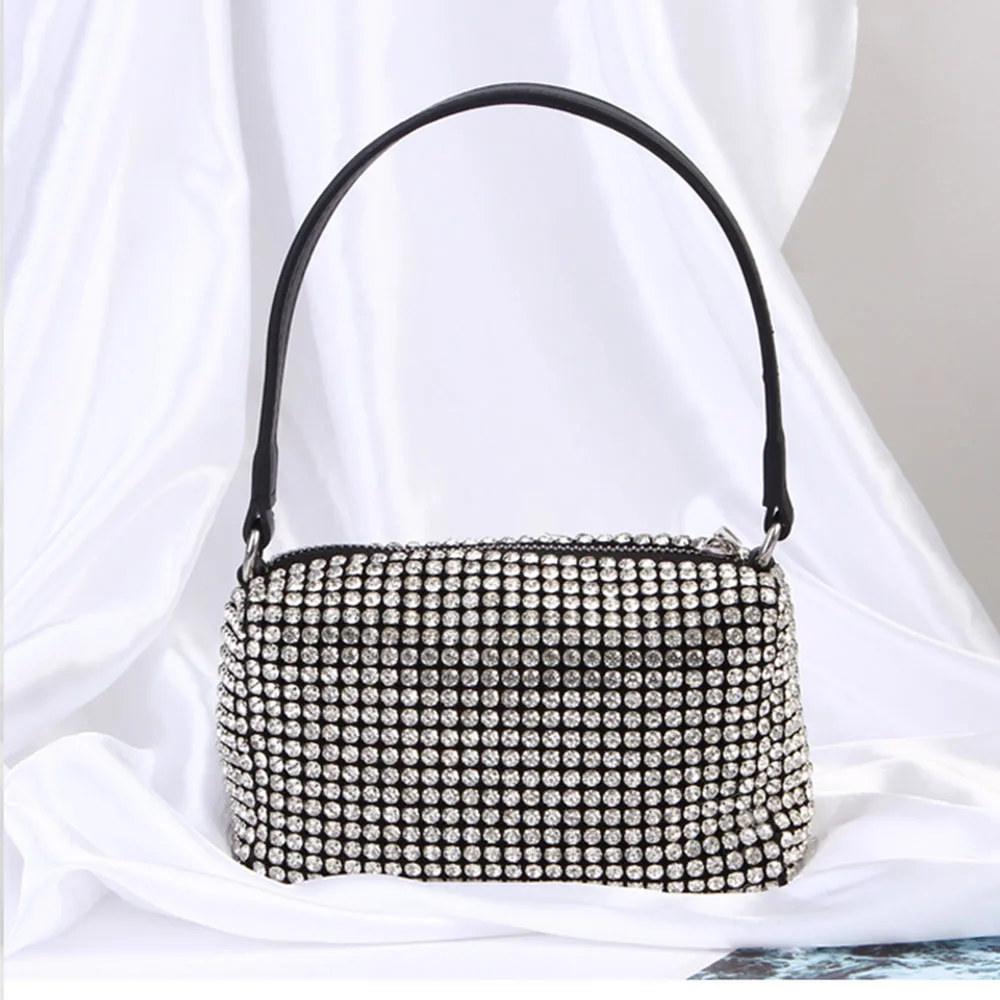 Marfino novo na bolsa para as mulheres strass brilhando diamantes bolsa senhoras feminino crossbody bolsa de ombro