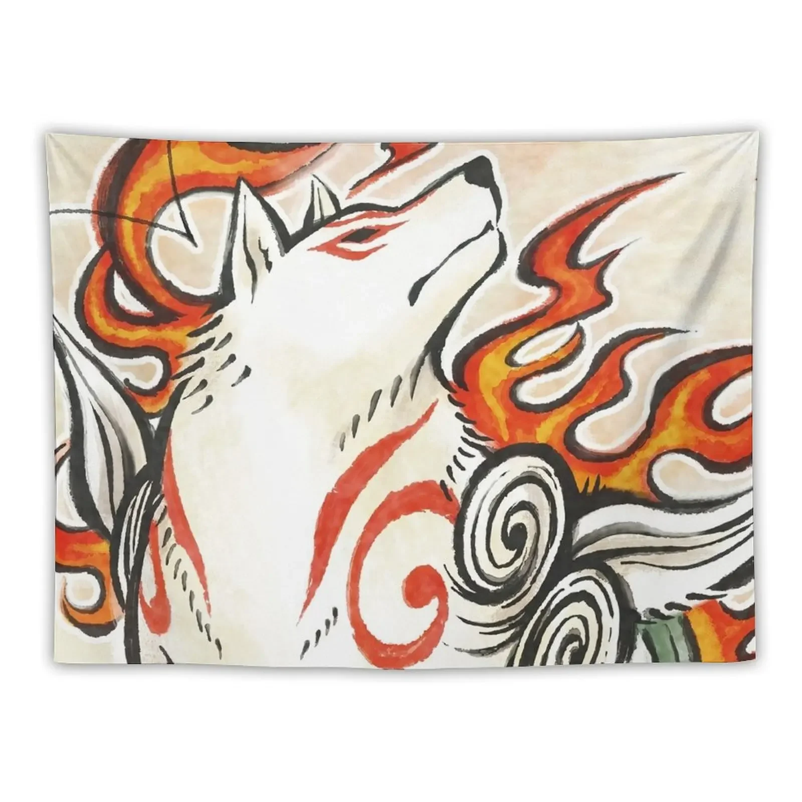 

Okami Wolf God Spirit Japanese Aesthetic Tapestry Wall Decoration Decoration Aesthetic Aesthetics For Room Tapestry