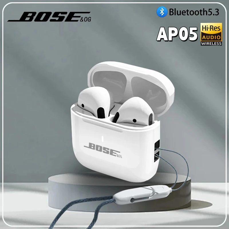 BOSE&OG AP05 True Wireless Earphone Buds5 HIFI Stereo Sound Bluetooth5.3 Headphone Sport Earbud With Mic With Translation APP