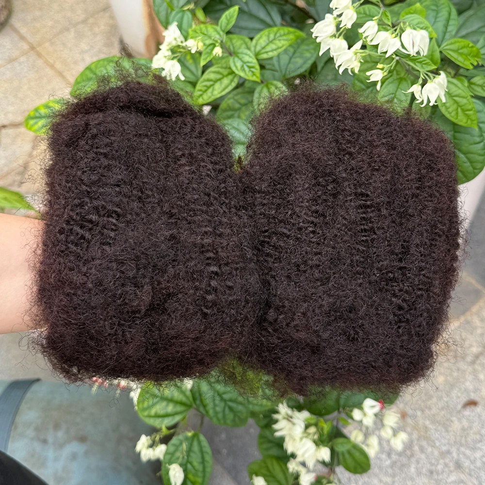 الأفرو غريب مجعد الكروشيه الشعر البشري 50 جرام/قطع بالجملة اللون الطبيعي السائبة شعر ريمي غريب الإنسان تجديل وصلات شعر