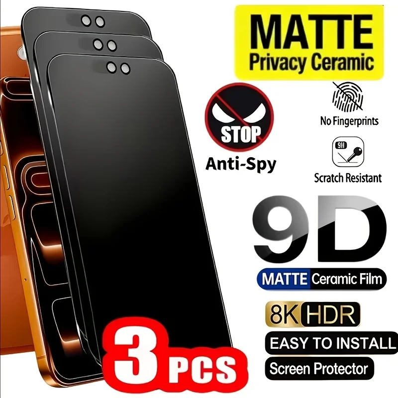Matte Privacy Screen Protector For Samsung A57 A56 5g A37 A18 A08 A16 A17 A26 A55 A27 A07 A53 A36 A15 Anti-Spy Ceramic Soft Film