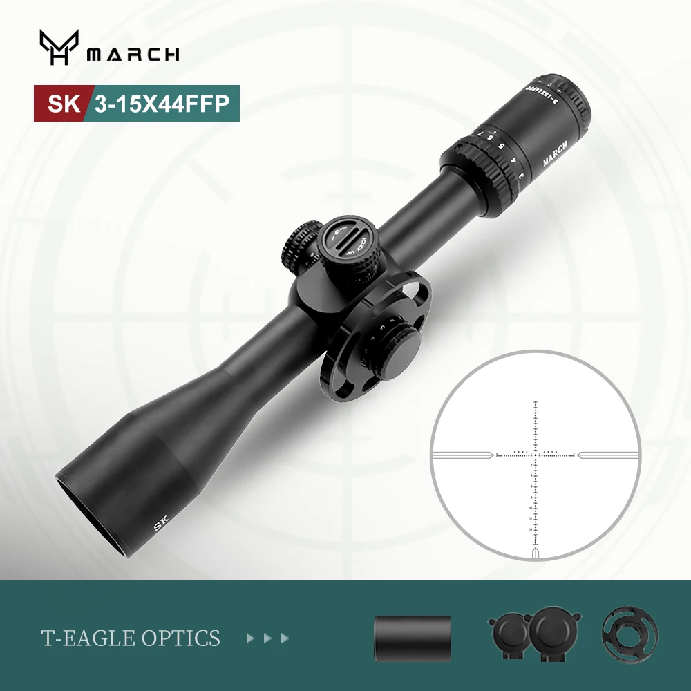 

MARCH SK 3-15x44 FFP Tactical Caza Riflescope Spotting Lunetas for Rifle Hunting Air gun Airsoft Optical Sight sniper Scope