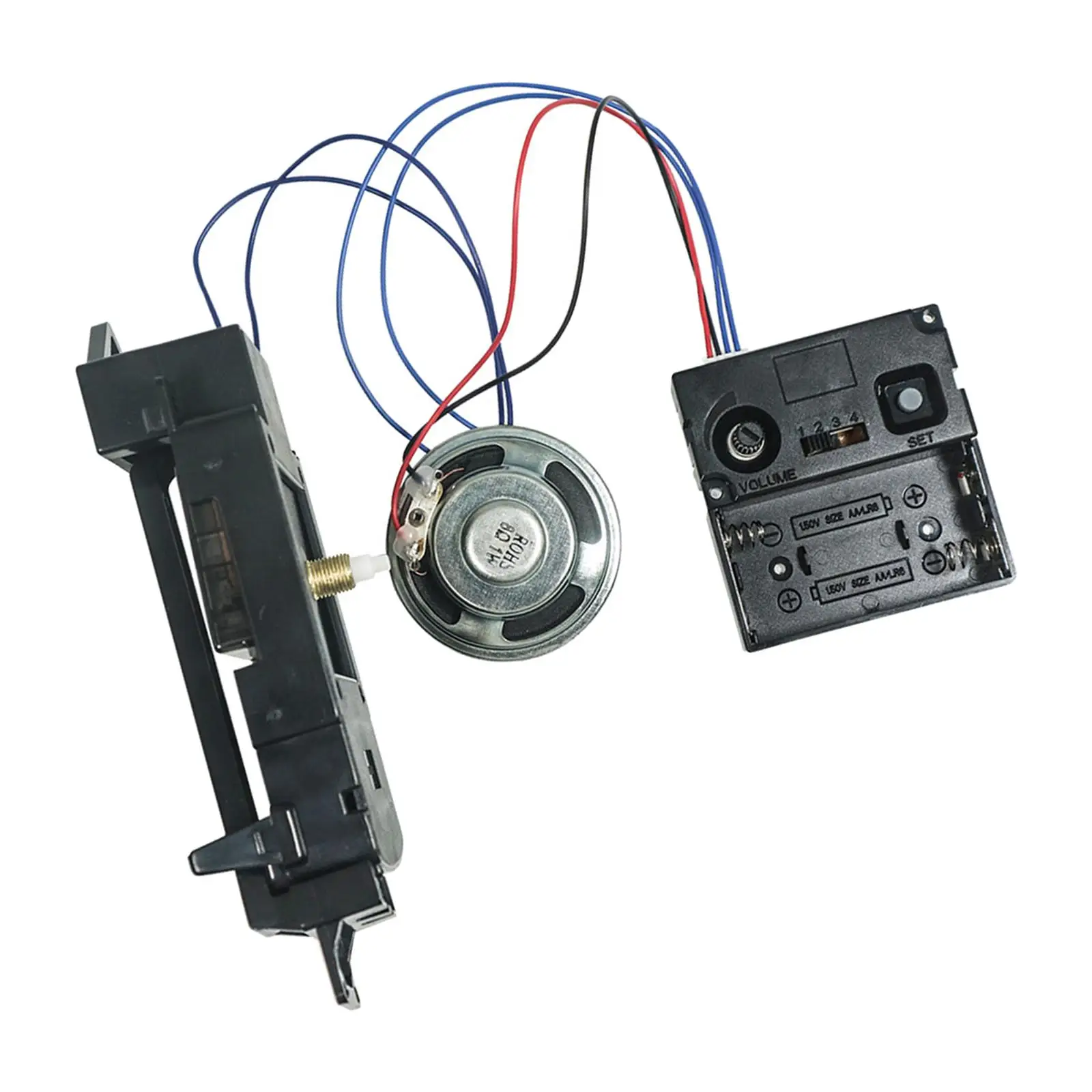 Quartz Pendulum Wall Clock Movement Kit Long Shaft Mute Mechanism Battery Operated for DIY Home Decor